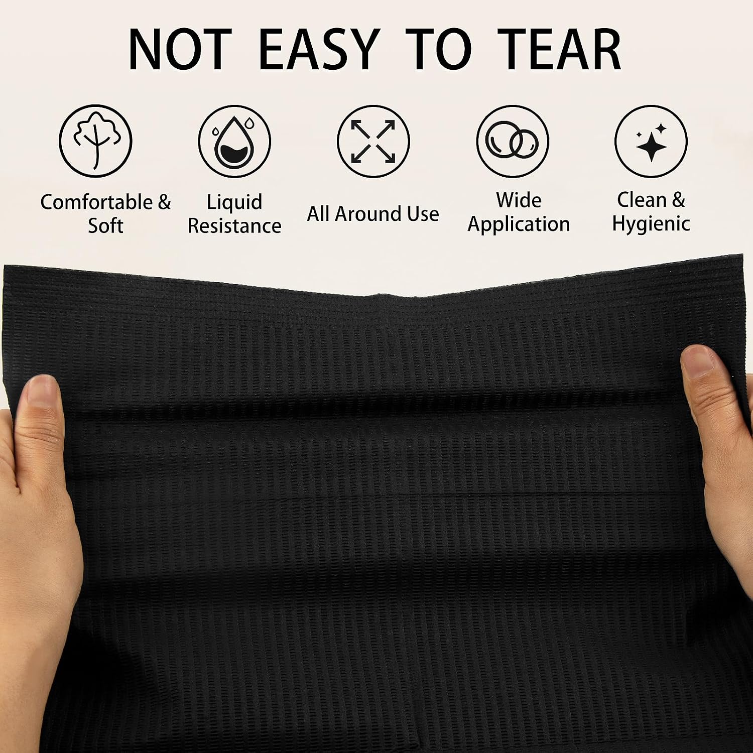 Black 13x18 disposable nail mat, 160 pack, triple-layer leakproof pad - 3