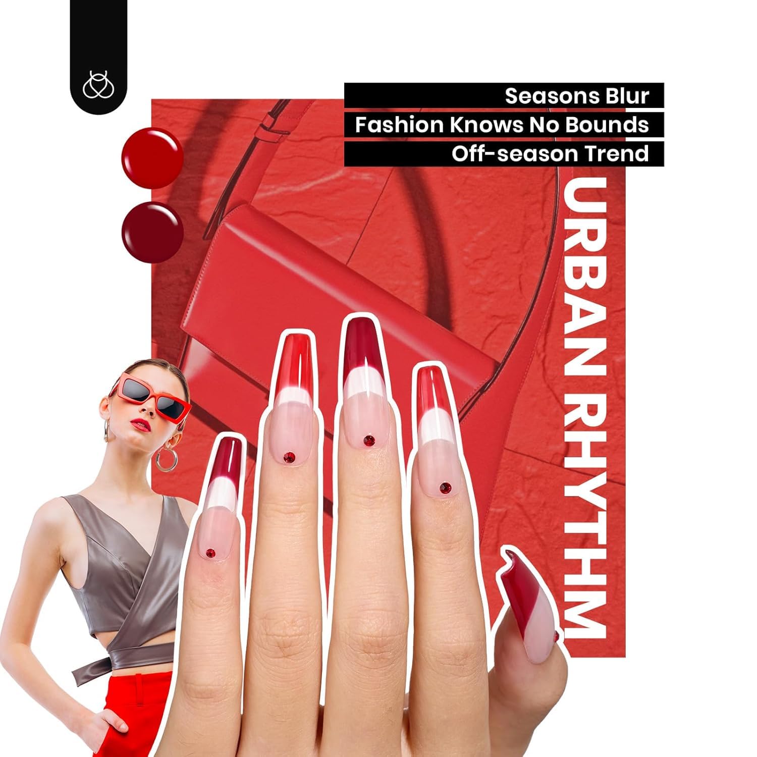 Urban Rhythm 25 color gel polish set with bottles and manicure tools - 3