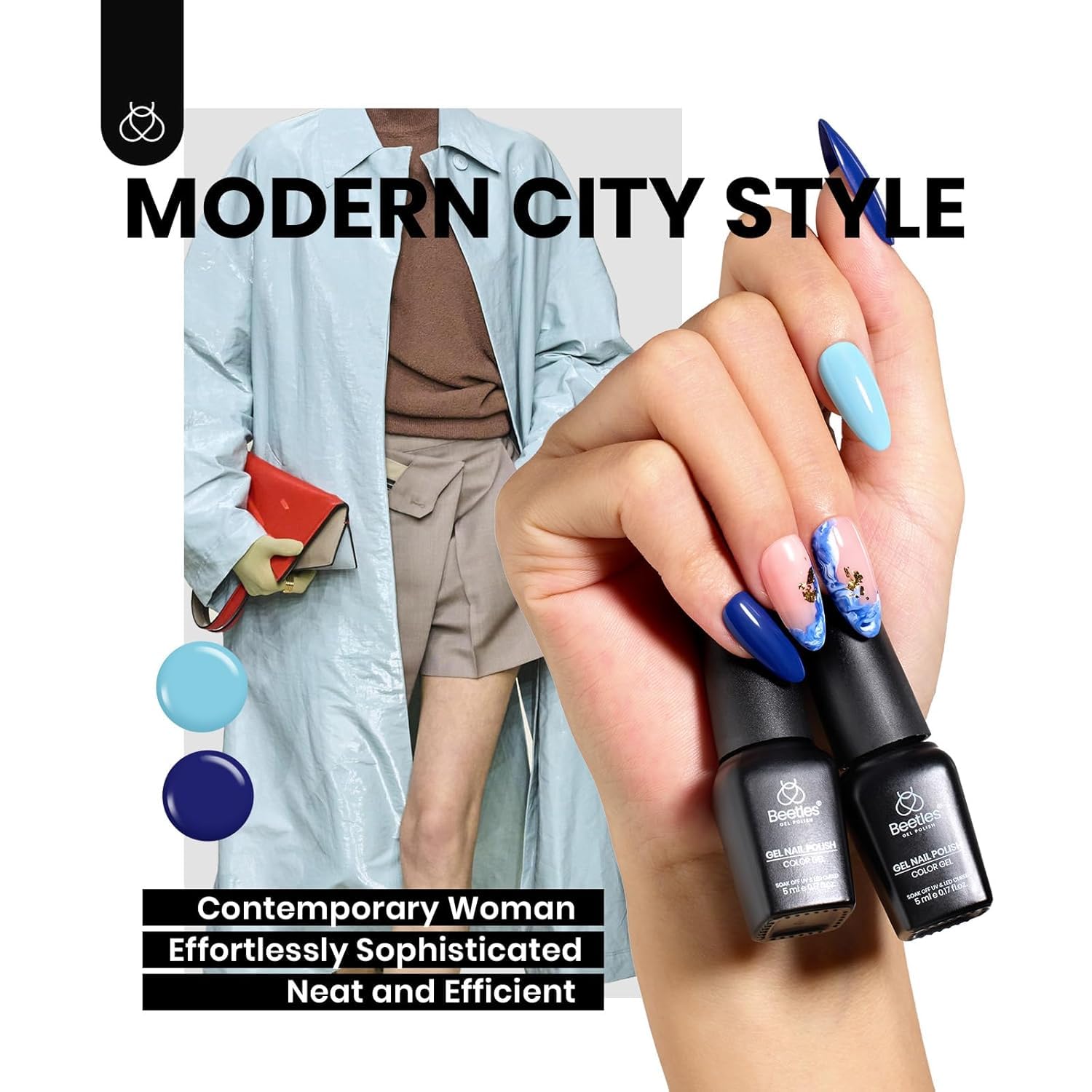 Urban Rhythm 25 color gel polish set with bottles and manicure tools - 4