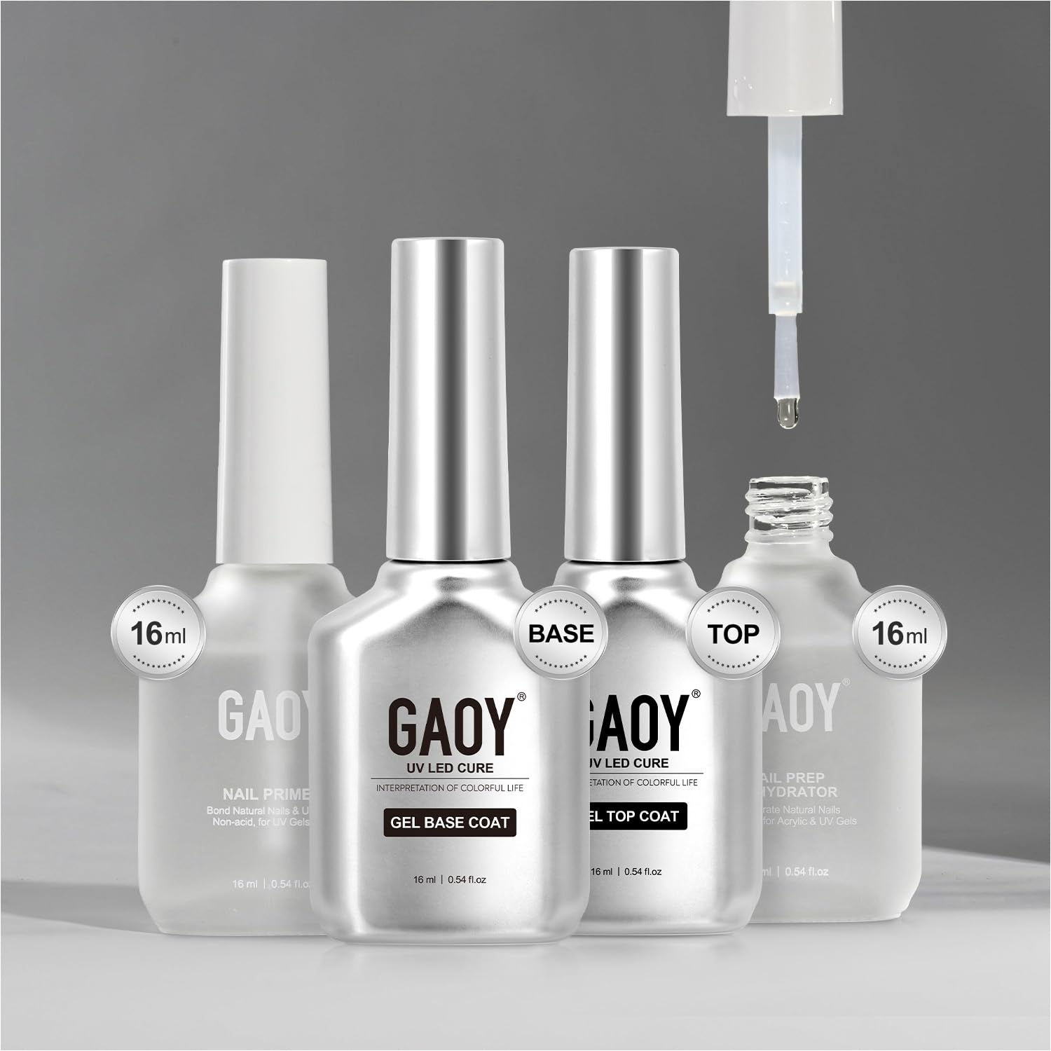 Gel Nail Dehydrator and Primer: 4-Piece Prep Set