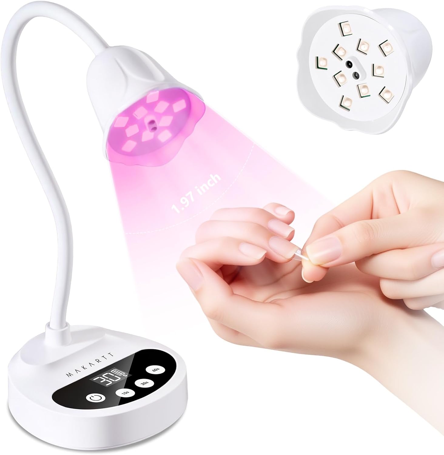 Gooseneck Flash Cure Nail Lamp for Precise Curing