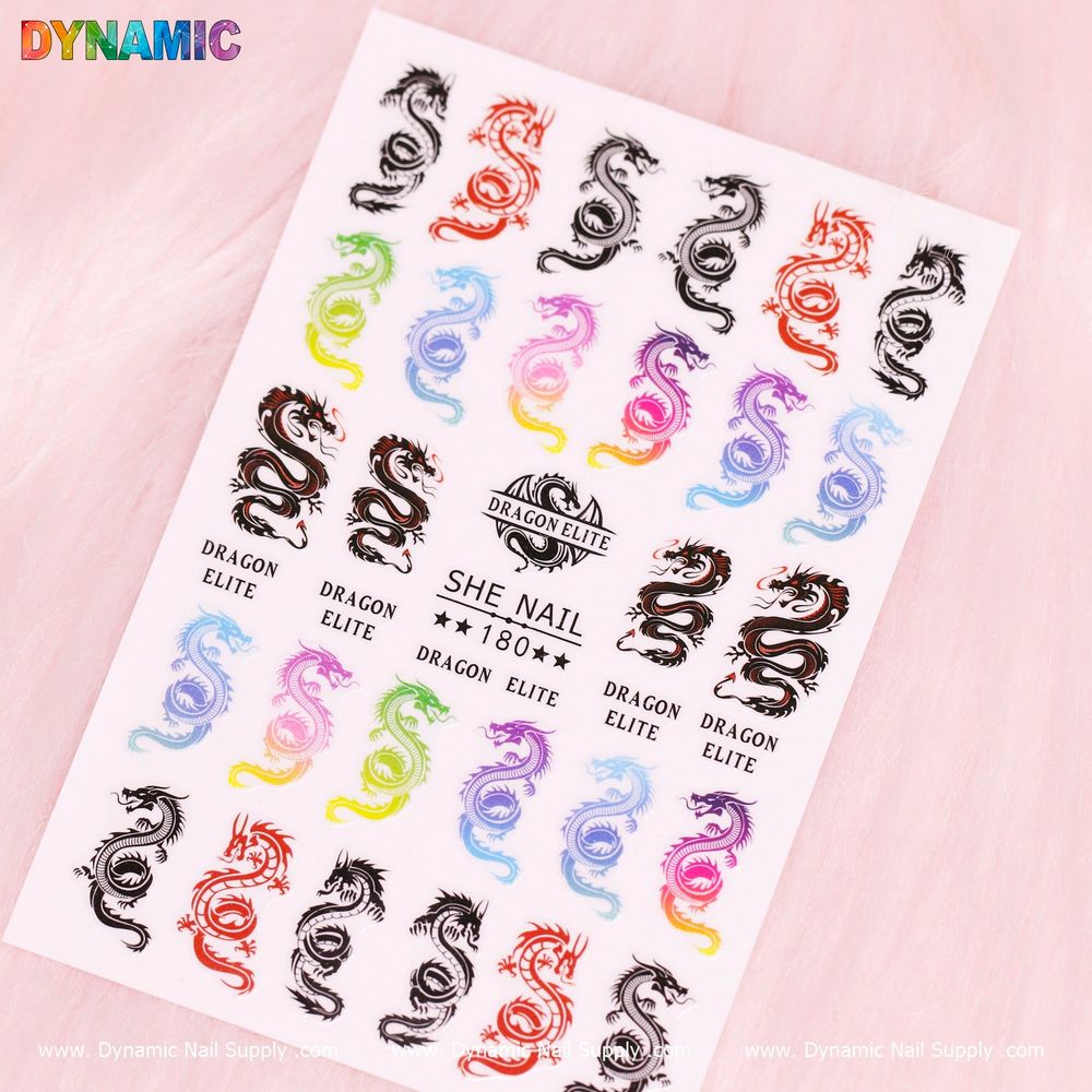 Chinese Dragon Nail Stickers for Lunar Season Trends