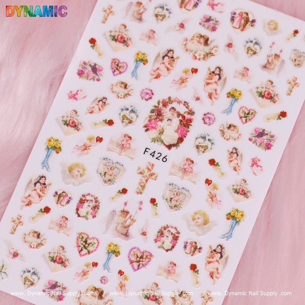 Christian Nail Art Stickers: Angel & Cupid Designs