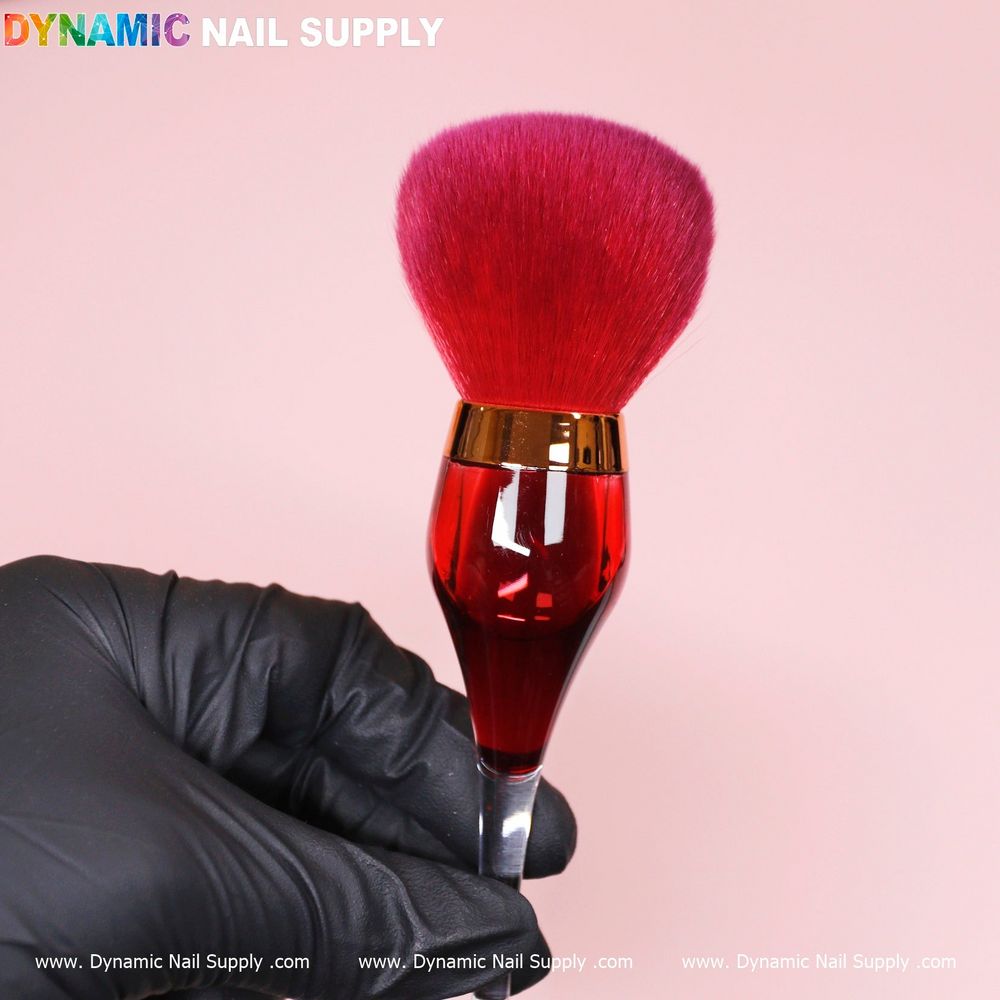 Red wine cup-style cosmetic dust brush - 2