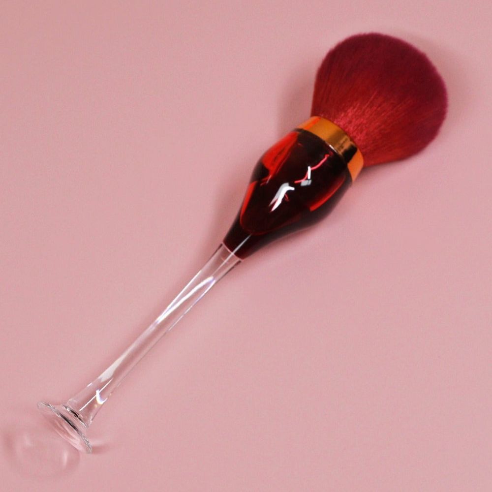 Red wine cup-style cosmetic dust brush - 3
