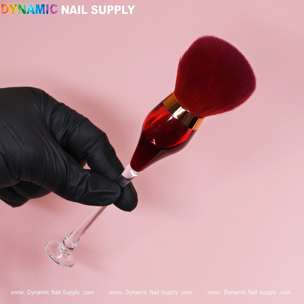 Red wine cup-style cosmetic dust brush - 4