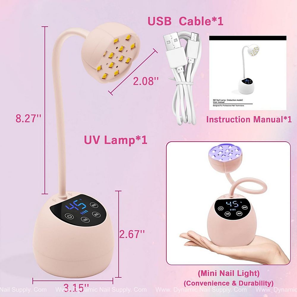 Light pink mini UV LED nail lamp - 10