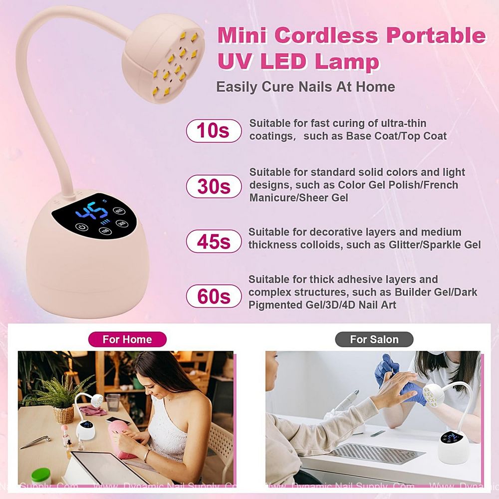 Light pink mini UV LED nail lamp - 4