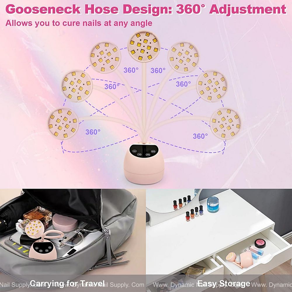 Light pink mini UV LED nail lamp - 5