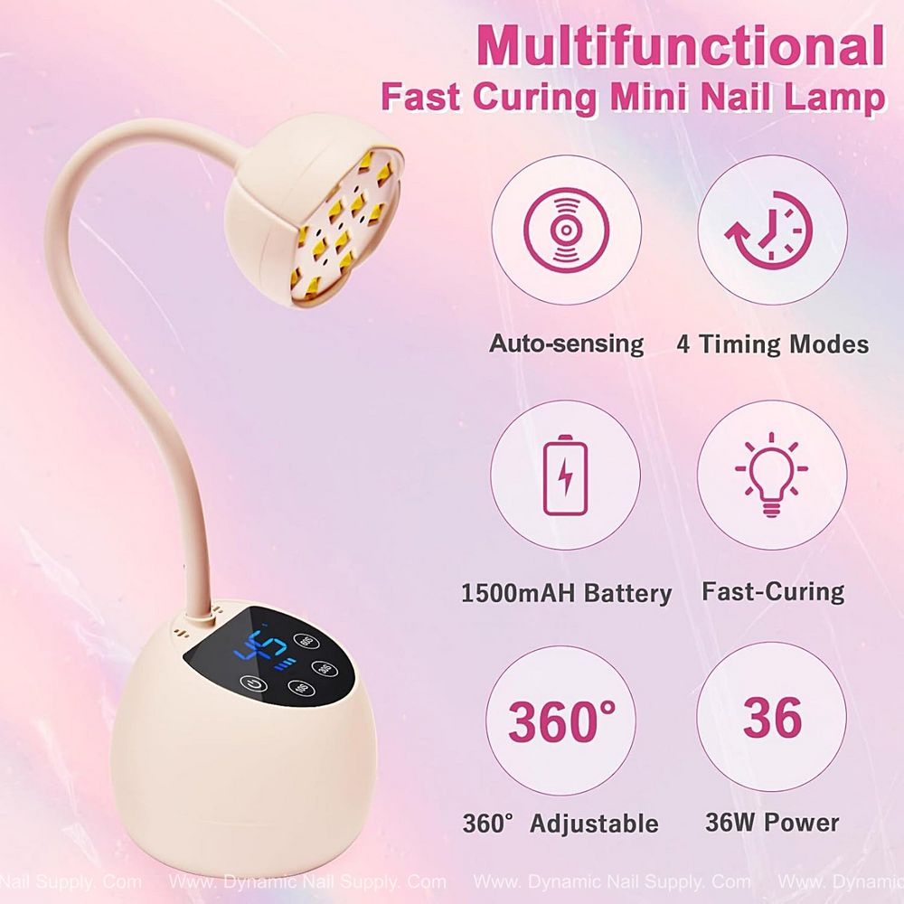Light pink mini UV LED nail lamp - 6