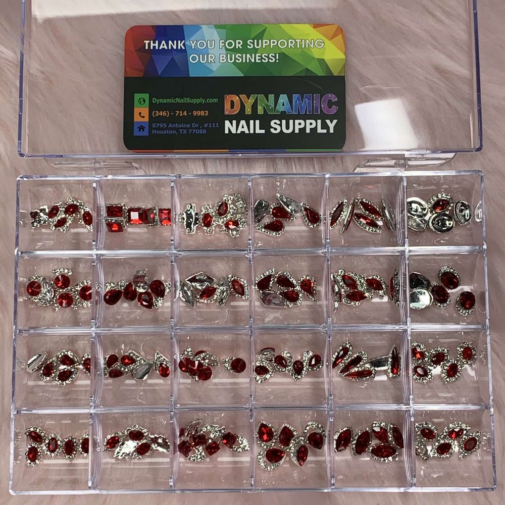 red nail charms assortment - 4